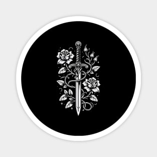 Medievalcore - Sword with Roses Magnet